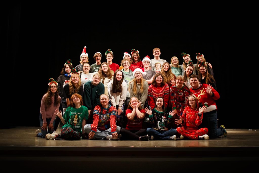 The CHS drama club poses for a picture.